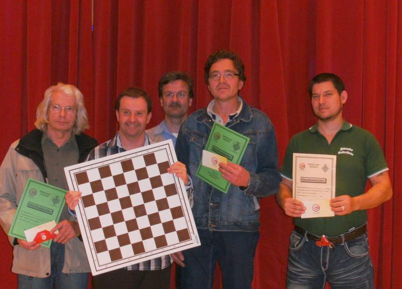 Remisspieler Anton Steinkellner, Rrwin Rumpl , Winfried Wadsack, Remisspieler Anton Raab  und Remisspieler Roland Blamauer 